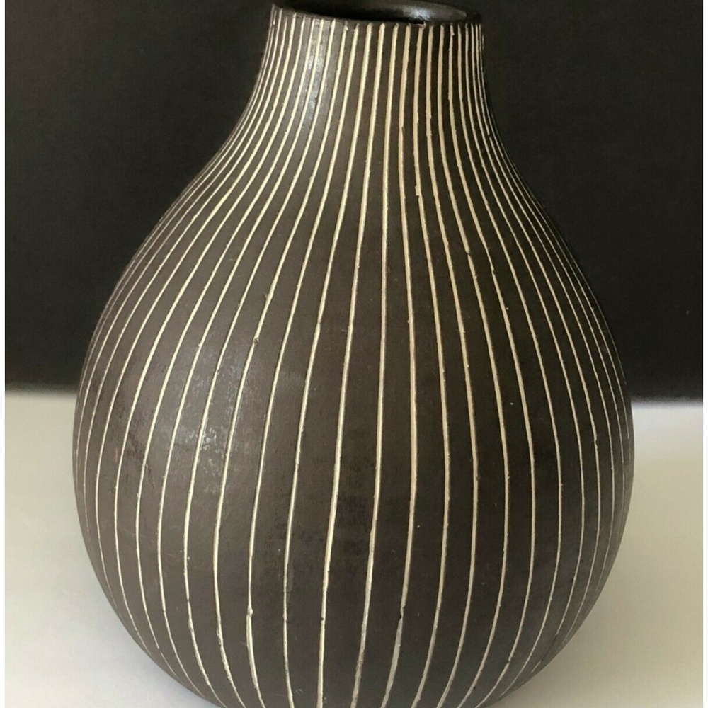 Target Fall Vase Brown and Beige Stripes